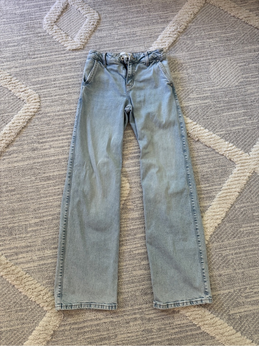 Abercrombie kids high rise wide leg jeans 13/14 long